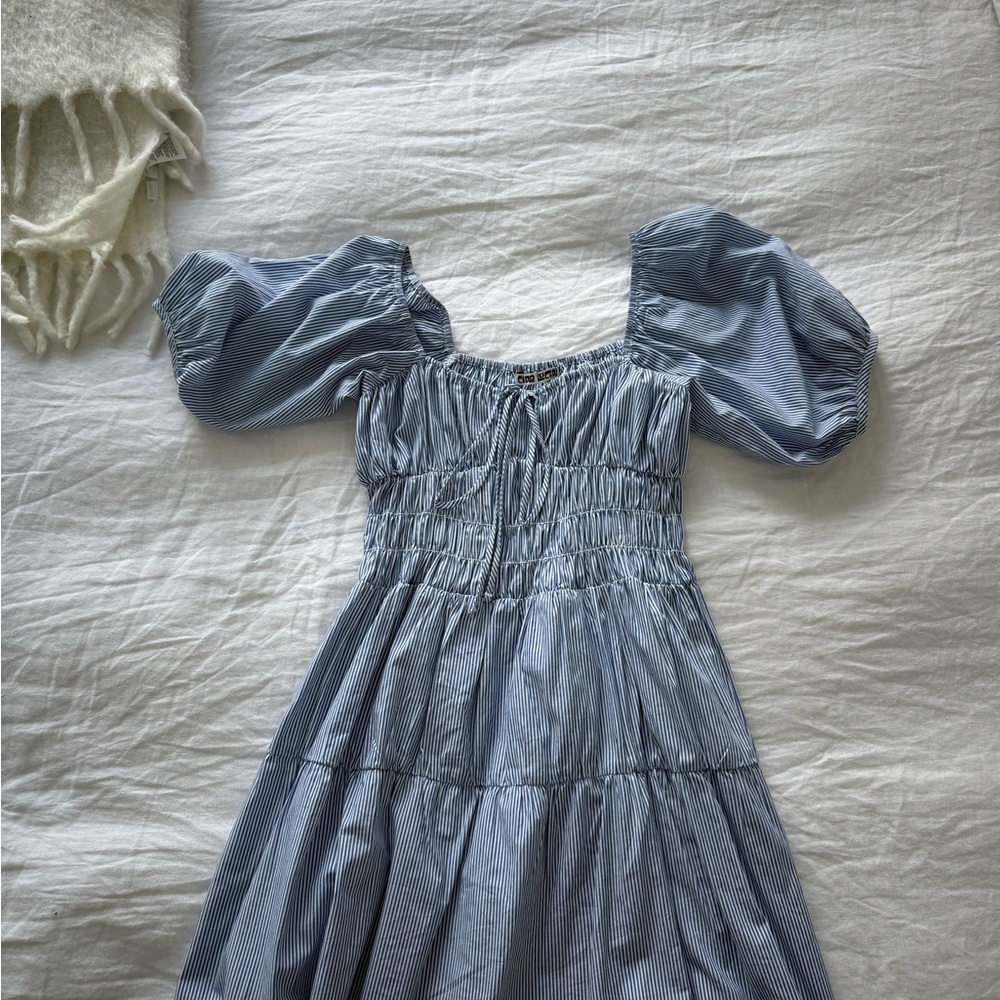 Ciao Lucia Purple Smocked Puff Sleeve Sundress